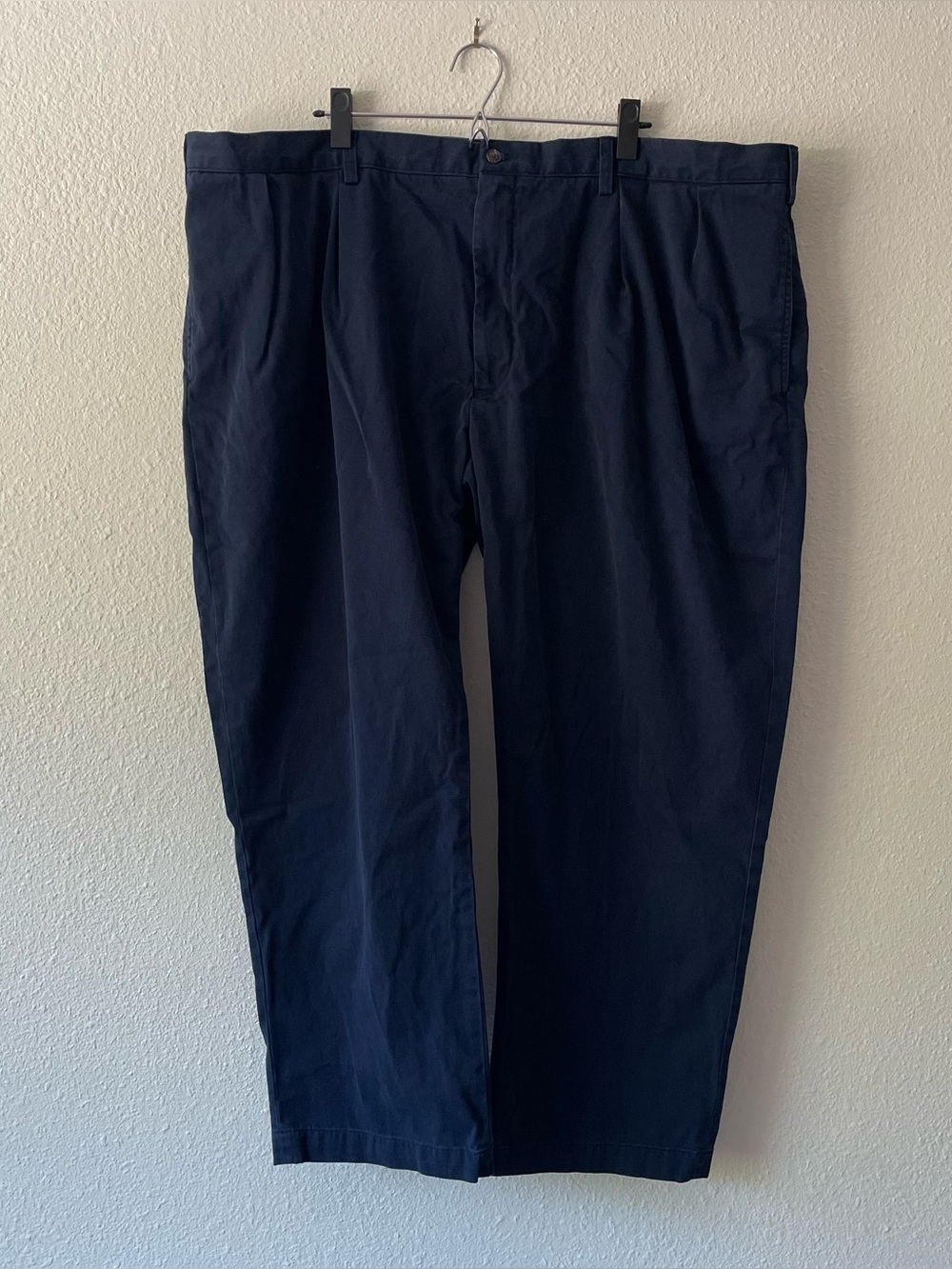 Polo Ralph Lauren Classic Fit Pleated Chino Pants Navy Blue Men’s 48B x 29